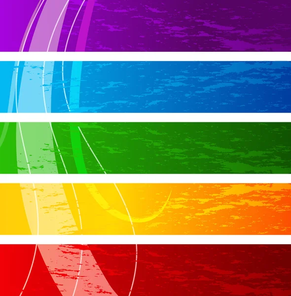 Bannières colorées rétro — Image vectorielle