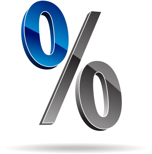 Simbolo percentuale — Vettoriale Stock