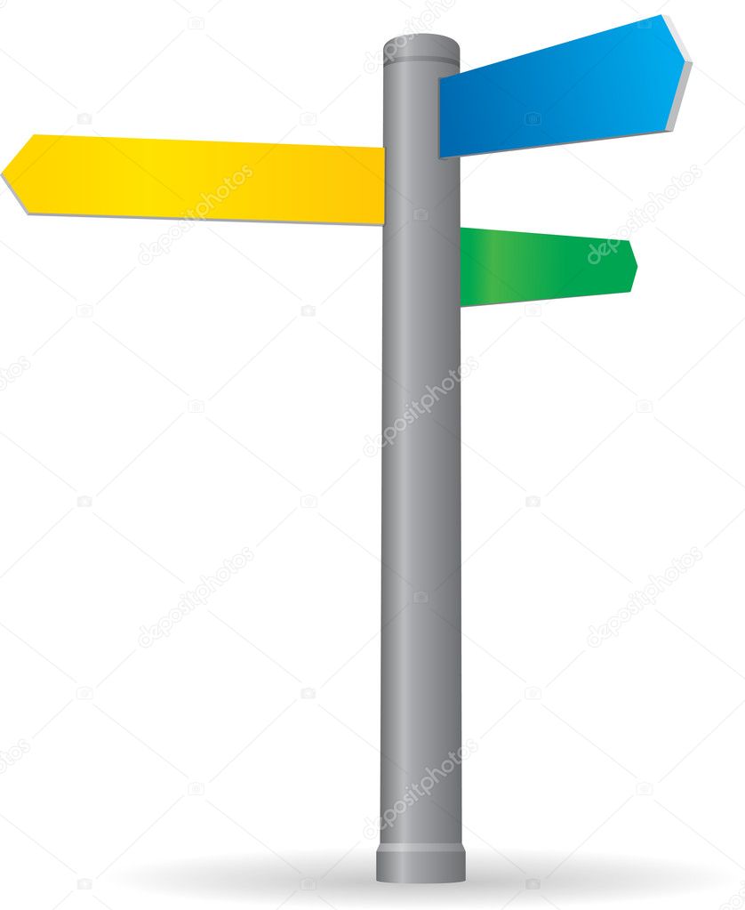 Blank signpost