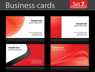 Business cards templates clipart