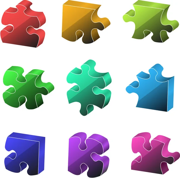 Kousky puzzle — Stockový vektor