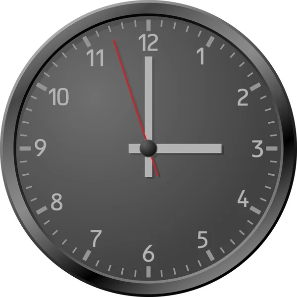 Horloge noire . — Image vectorielle