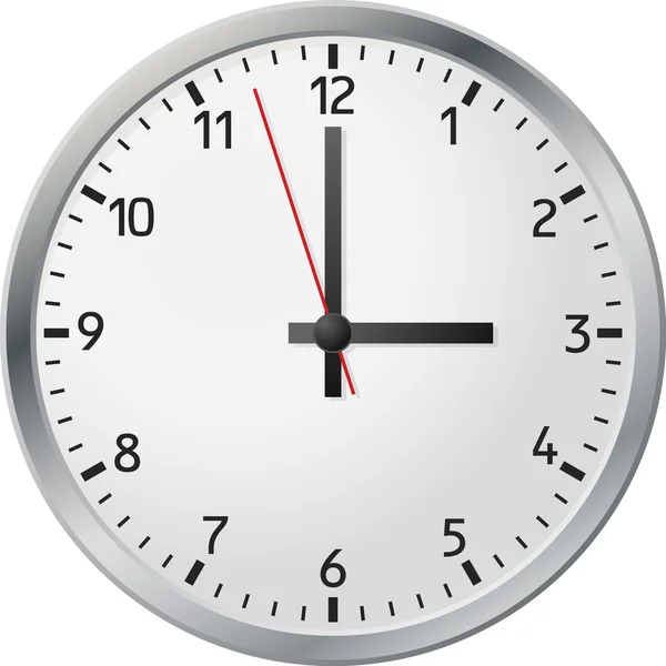Белые часы — стоковый вектор