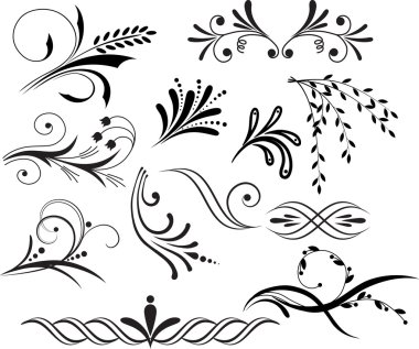 Floral elements clipart