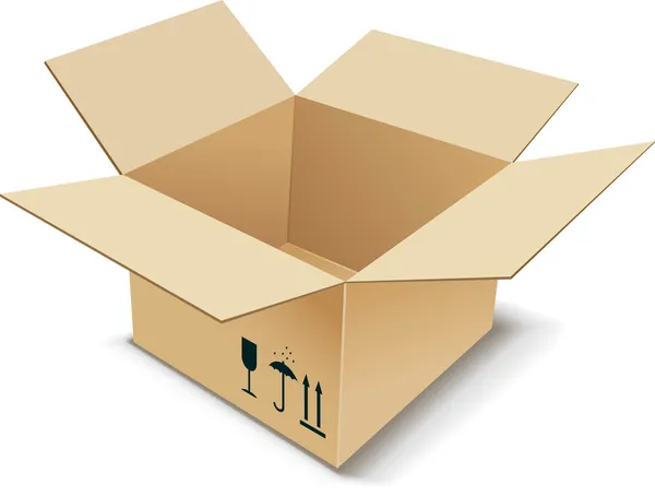 Caja de cartón — Vector de stock