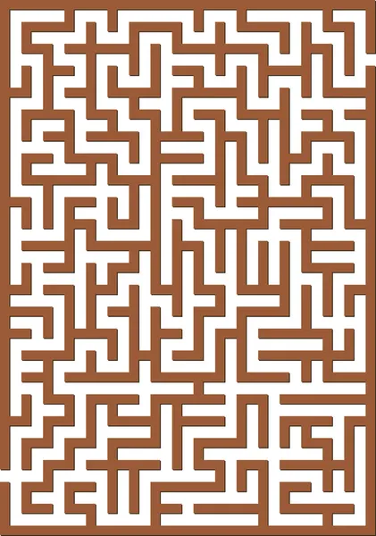 Brun labyrint — Stock vektor