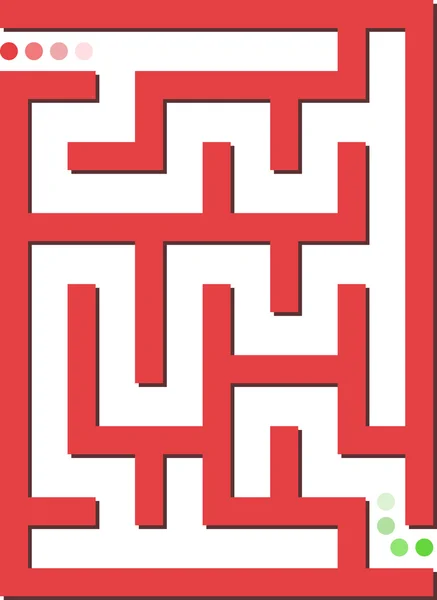 Rode labyrint — Stockvector