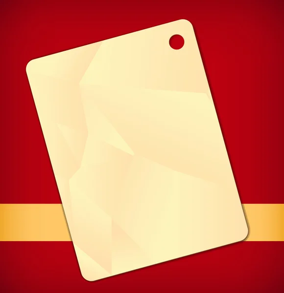 Étiquette jaune sur rouge — Image vectorielle