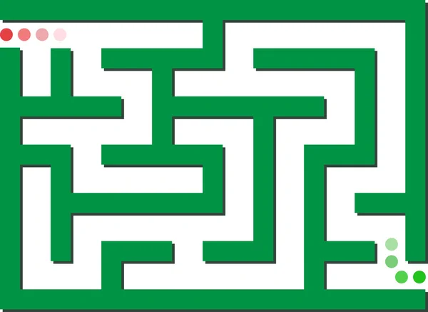 Grünes Labyrinth — Stockvektor