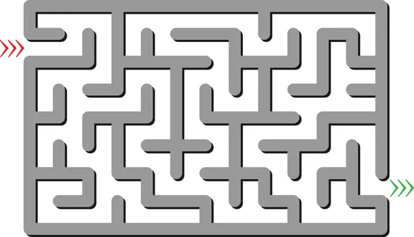 Gray labyrinth — Stock Vector