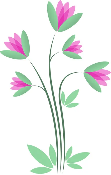Abstract vector bloemen — Stockvector