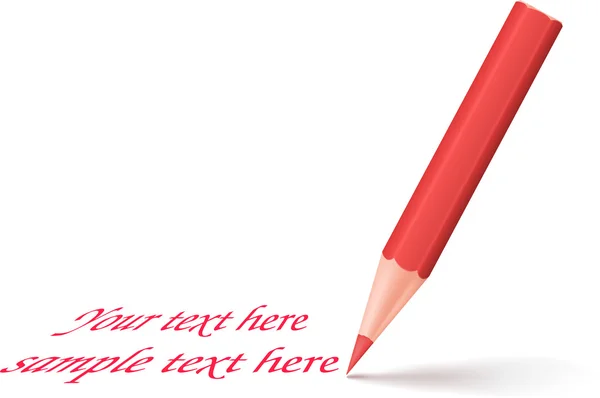 Kırmızı kalem — Stok Vektör