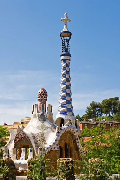 Edifício em Antonio Gaudi Parc Guell — Fotografia de Stock