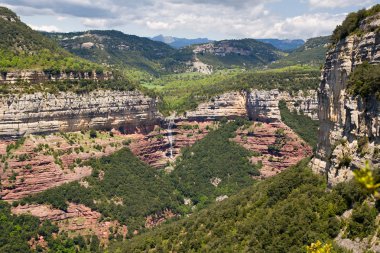 Calcareous cliffs in Tavertet, Catalonia clipart