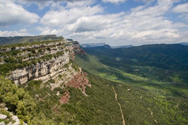 Calcareous cliffs in Tavertet, Catalonia clipart