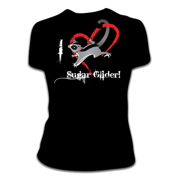 stock vector T-shirt for sugar glider lover