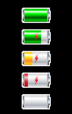 Cycle discharge of battery clipart