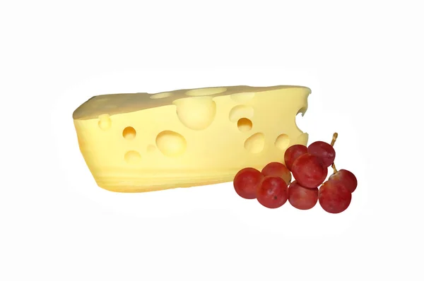 치즈와 포도 — 스톡 사진