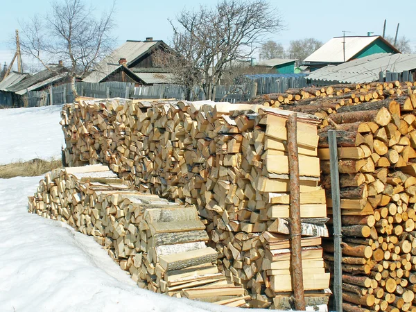De gecombineerde brandhout Rechtenvrije Stockafbeeldingen