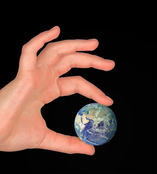 Χέρι με τον πλανήτη γη — Φωτογραφία Αρχείου
