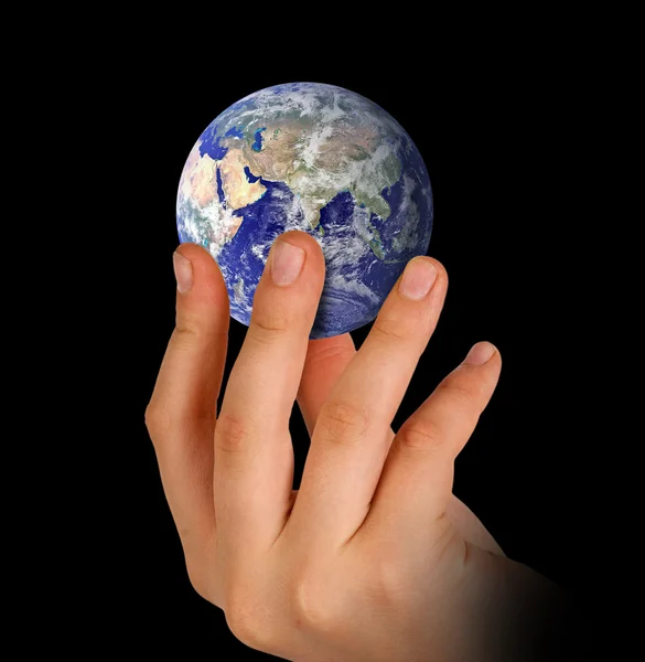 Hand with planet earth — Stock Photo, Image
