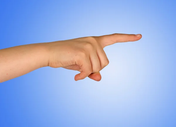 Pointing right — Stock Photo, Image
