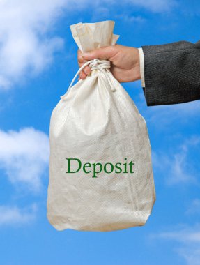 Bag with deposit clipart
