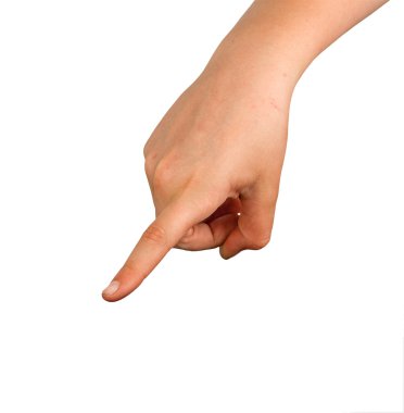 Hand pointing left clipart