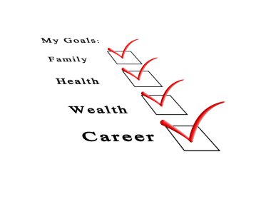 List of life goals clipart