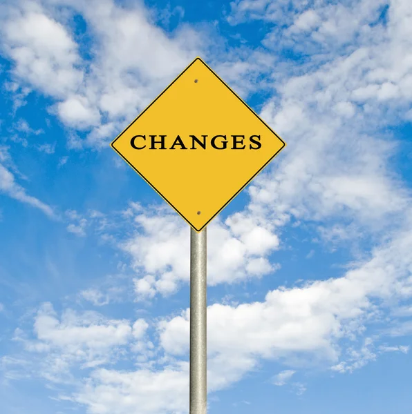 Road sign to changes — Stockfoto