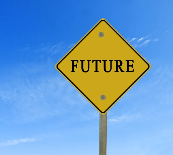 Road sign to future — Stock Photo, Image