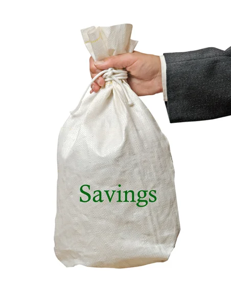 Bag with savings — Stock Photo, Image