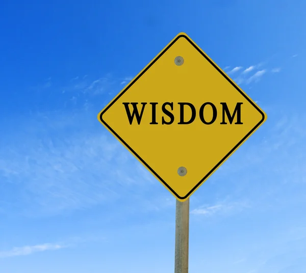 Road sign Wisdom — Stock Photo, Image