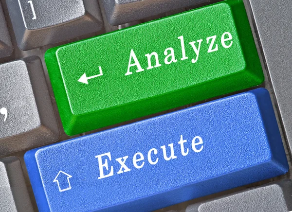 Hot keys for analyze and execute — Stock Photo, Image