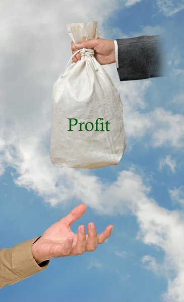 Tasche mit Gewinn — Stockfoto