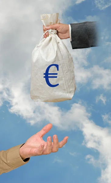 Tas met euro — Stockfoto