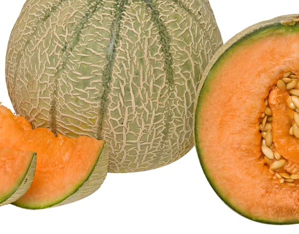 Sección y segmentos de melón —  Fotos de Stock