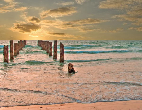 Solnedgång vid havet — Stockfoto