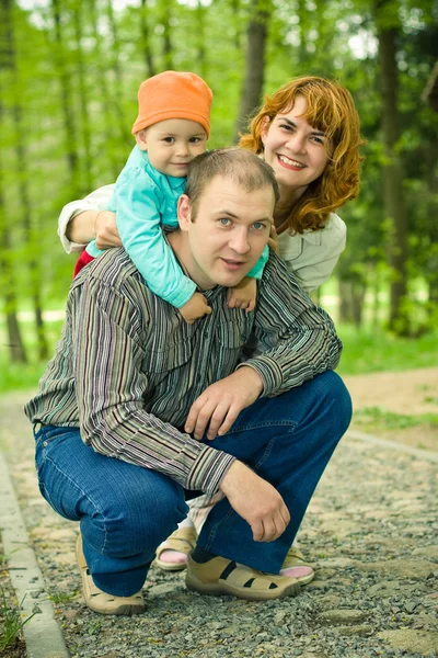 Happy family on weekend — Stock Photo, Image