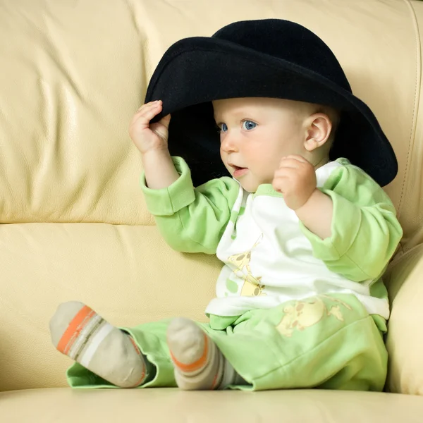 Baby in funny hat — Stock Photo, Image
