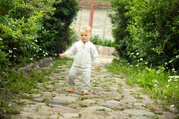 小さな男の子の散歩 — ストック写真
