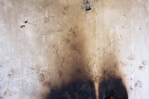 Shabby burnt wall — Stock Photo, Image
