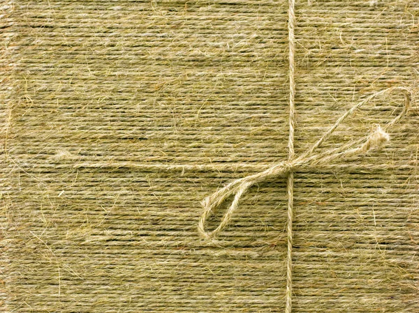 Текстура ниток з льону з бантом — стокове фото