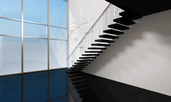 Treppe in den zweiten Stock — Stockfoto