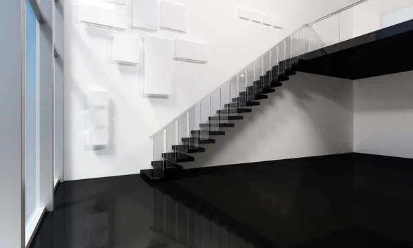 Σκάλα στο δεύτερο όροφο — Φωτογραφία Αρχείου