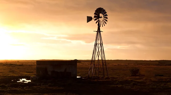 Windmolen bij zonsopgang — Stockfoto