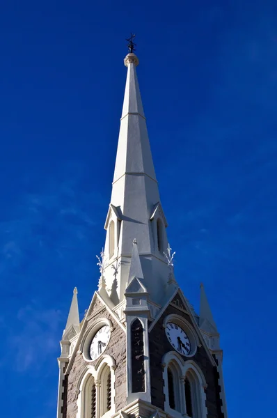 Church tower against blue sky — Stock Photo, Image