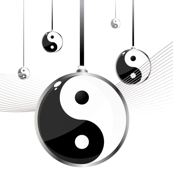 Yin yang sembolü — Stok Vektör