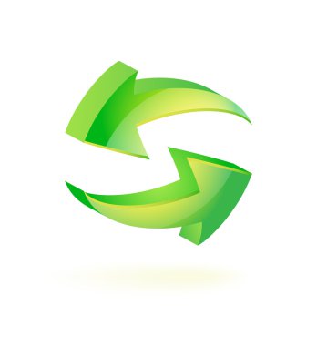 Recycling icon clipart