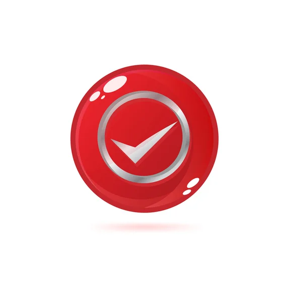Marca de verificación botón — Vector de stock